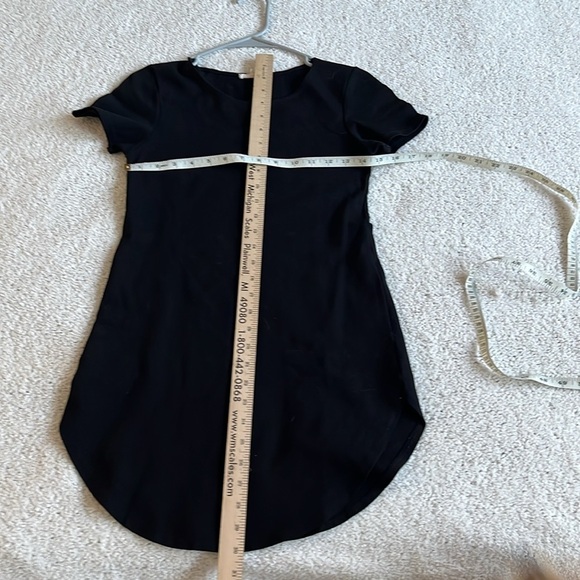 A’gaci AGACI bodycon black mini dress short sleeve Sz Small - Picture 7 of 8